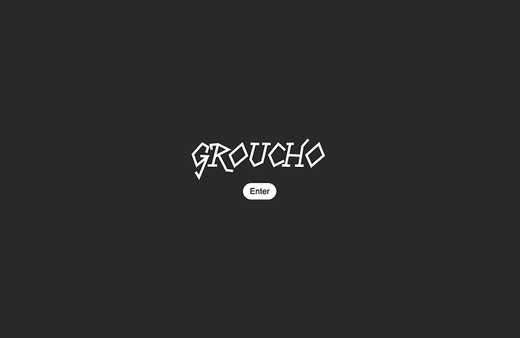 Groucho welcome screen